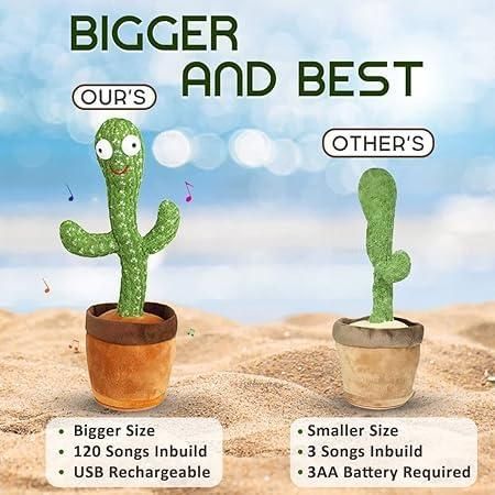 LED Musical Dancing and Mimicry Cactus Toy