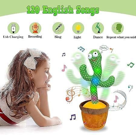 LED Musical Dancing and Mimicry Cactus Toy