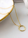 Golden Solitaire Necklace